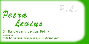 petra levius business card